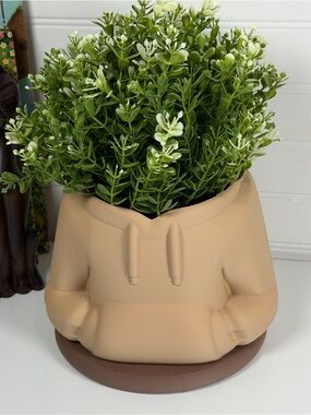 Hoodie Planter Pot, Sweatshirt Flower Pot, Indoor Planter